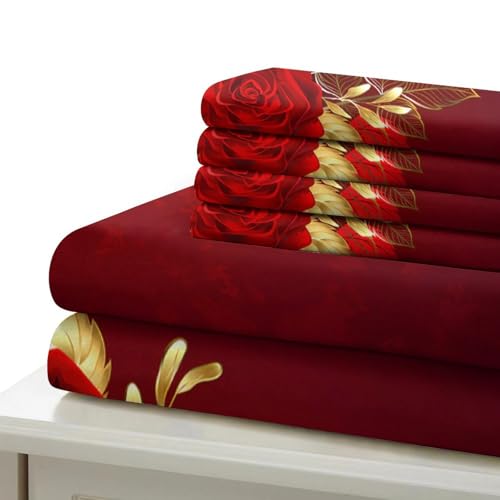 Housse de couette microfibre fleurs romantiques 135x200cm pour lit simple - 7