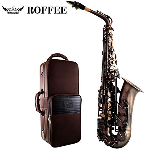 Roffee Saxophone Sax Professional Performance Level C5 Alto Antique Copper Eb Tone #TOP1