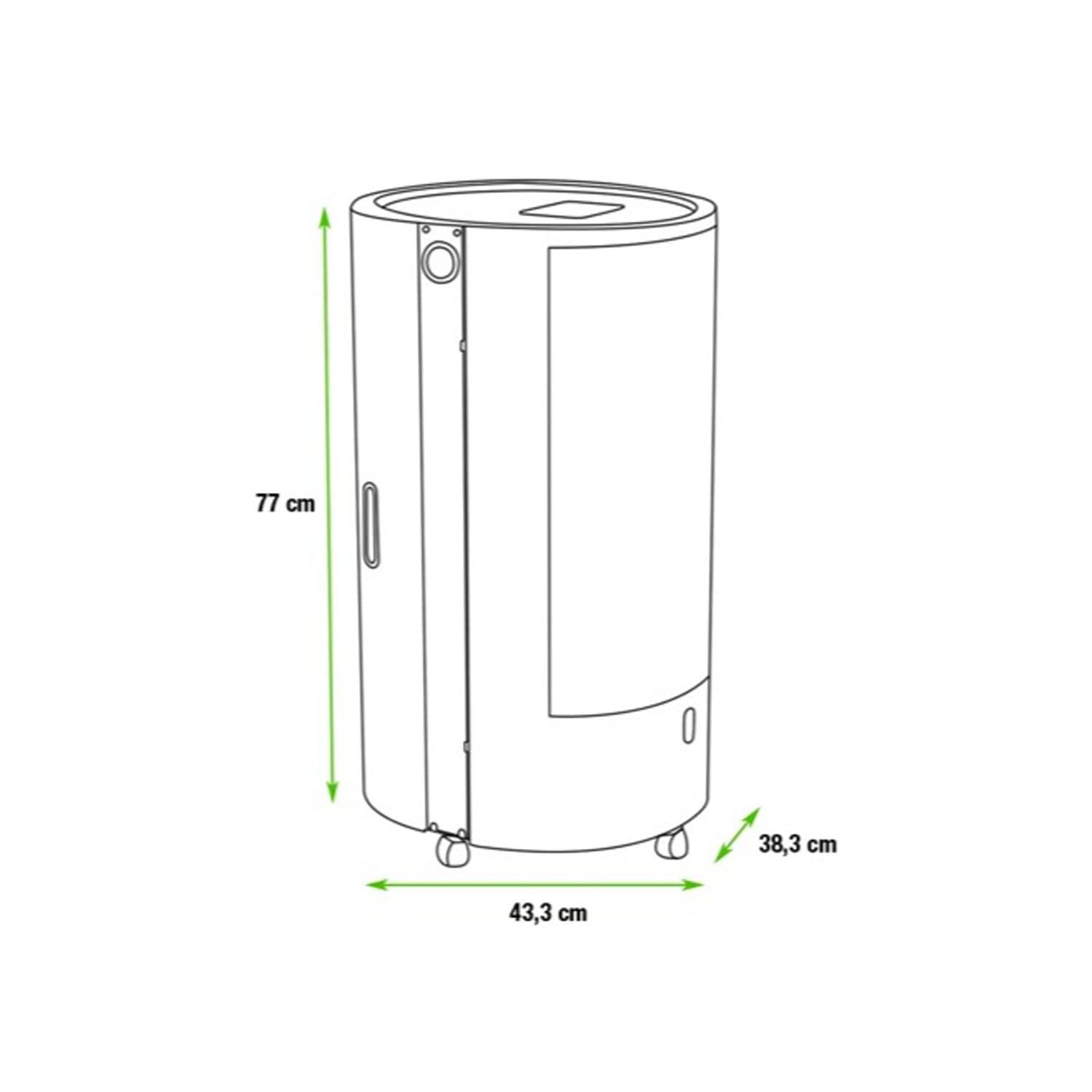 Marvin Stufa A Gas Gpl Portatile Vano Porta Bombola Potenza 4.2 Kw Riscaldante 5 Ruote con Accensione Piezo Elettrica Dispositivo di Sicurezza e Controllo Fiamma e Livello Ossigeno (Nero)