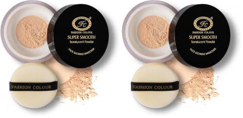 Image of Fashion Colour Super Smooth Translucent Loose Setting Powder | Lightweight Makeup Baking & Setting Powder | Oil Control | Soft Matte Finish | Blurs Pores | Evens Skin Tone | Puff Applicator Included | 15g (Shade: 03)