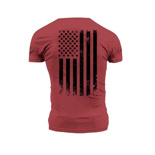 Patriotic Shirts for Men 4th of July Short Sleeve Crewneck Hipster USA T-Shirt Casual Graphic Tees Muscle Gym Tops2