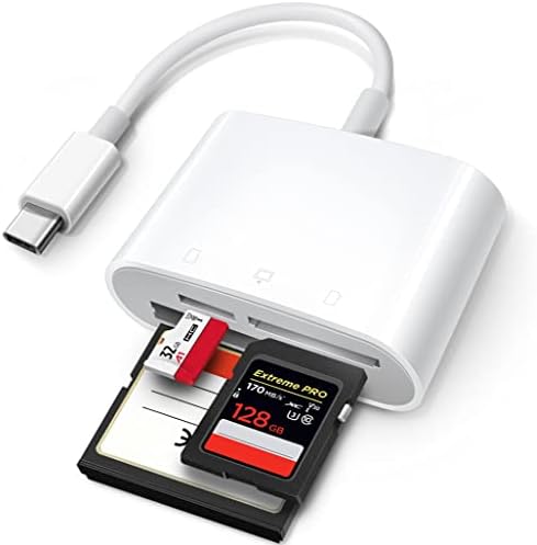 USB C SD Card Reader for iPad/Mac/MacBook, ChiaoPio USB C to SD CF, Type C SD Card Adapter Supports Compact Flash/CF/SD/MicroSD for iPad Pro/Air/Mini Mac iMac MacBook Pro/Air Laptop