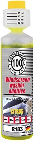 Professional Hundred Windshield Washer Fluid Concentrate Wash Cleaner - 8.5oz Makes 6.5 Gallons/Hundert Klare Scheibe Sommer Konzentrat 1:100