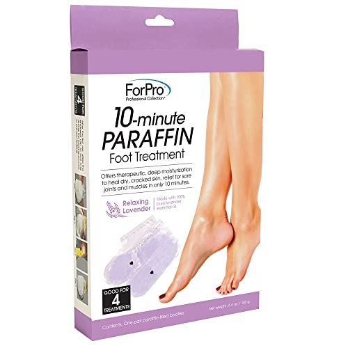 ForPro 10-Minute Paraffin Foot Treatment, Spa and Home Treatment Booties, Relaxing Lavender, One-Pair