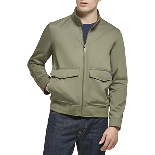 Image of DOCKERS Men's Bomber Jacket With Snap Racer Collar