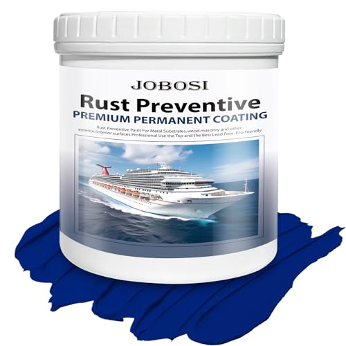 Blue Marine-Grade Water-Based Rust Preventative Paint 32 FL Oz - Saltwater-Resistant Coating for Boats, Trailers & Dock Equipment | Low VOC, Quick-Dry, Brush/Spray Application