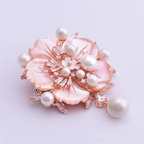Accessoires de bijoux pour femmes broche assortie fleur perle