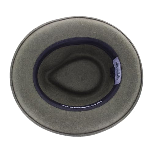 Image of Belfry Gangster Men's Fedora - Crushable 100% Wool Felt Hat, Stain Resistant & Travel Friendly Dress Fedora