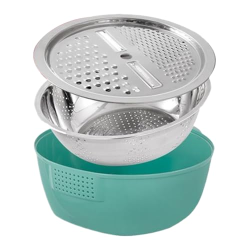 ステンレス鋼 ストレーナー 水切りボウル,調理用刻みボウル | キッチン食品準備野菜サラダ米フルーツ用重ねられる排水受け皿,家庭 キッチン 用品