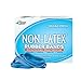 Alliance Rubber 42649  #64 Non-Latex Antimicrobial Rubber Bands, 1/4 lb box contains approx. 95 bands (3 1/2" x 1/4", Cyan Blue)