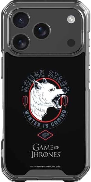 Skinit Clear Phone Case Compatible with iPhone 17 Pro - Officially Licensed Game of Thrones: House Targaryen Design