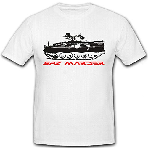 T-shirt Marder Bundeswehr SPZ Marder 7276 Blanc 4XL ample et résistant