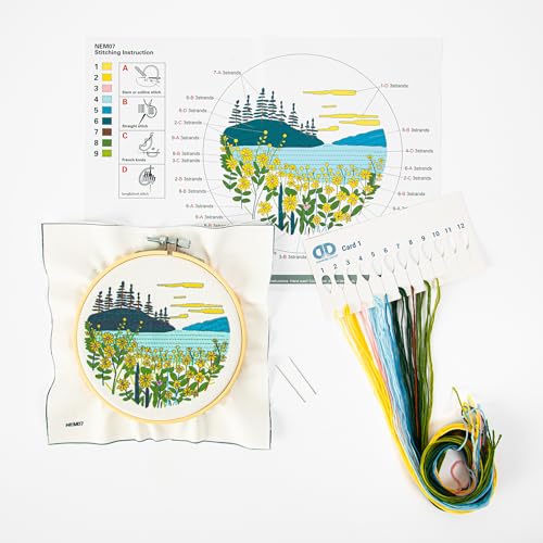 Image of DIAMOND DOTZ Mountain Lake Embroidery Kit - 5.0 inch