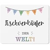 JUNIWORDS Mauspad Mousepad, Bester Fischverkäufer der Welt (5699134)