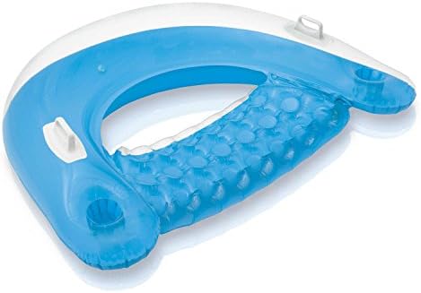 Intex Inflatable 60" Sit n Float Swimming Pool Beach Chair Lilo Lounger Air Mat (Assorted Colour)