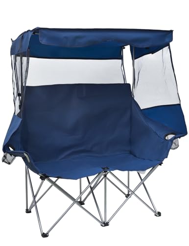 East Oak Double Camping Chair with Canopy | Camping Couch