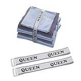 MANWU Bed Sheet Fastener Organizer Linen Closet Organization, Colored bedsheets Bands Label for Quee