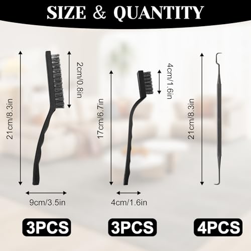 6pcs Wire Brush, Brass Brush With 4 Double-Ended Hook Brushes, Metal Brush - Nylon/Stainless Steel/Brass Bristles, Wire Brush Set For Cleaning Dirt And Rust (7/9 Inch) 2 6pcs Wire Brush, Brass Brush With 4 Double-Ended Hook Brushes, Metal Brush - Nylon/Stainless Steel/Brass Bristles, Wire Brush Set For Cleaning Dirt And Rust (7/9 Inch) - Image 2