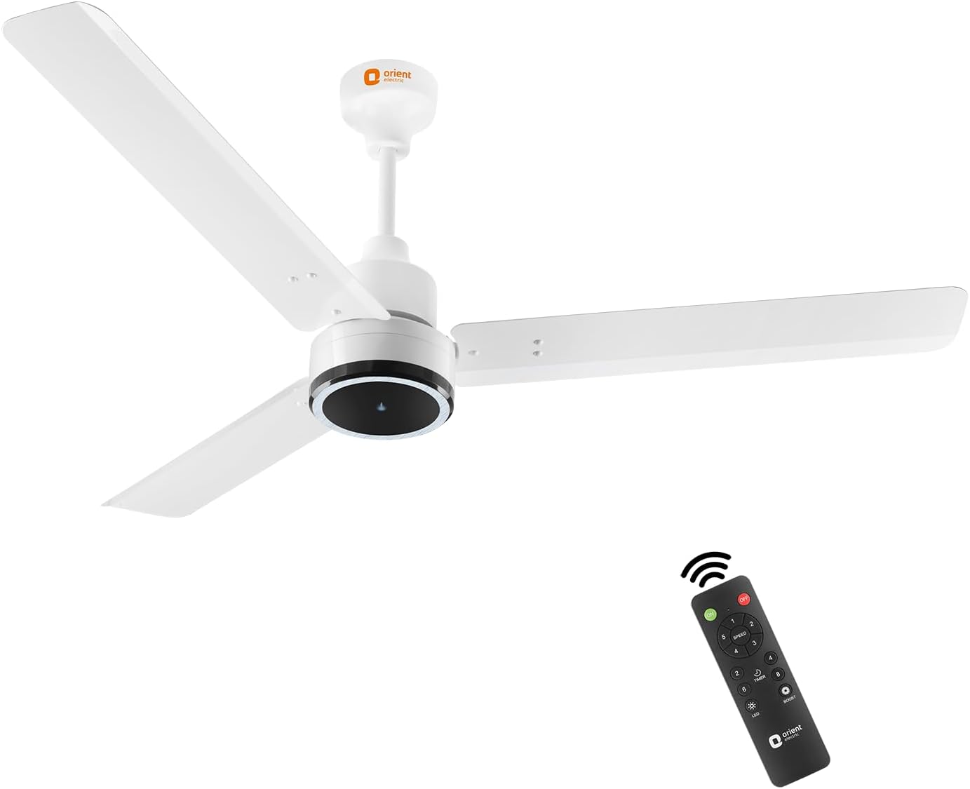 Orient Electric 1200 mm Zeno BLDC | BLDC energy saving ceiling fan with Remote |BEE 5-star rated | Saves up to 50% on electricity bills | 3-year warranty by Orient | White, pack of 1