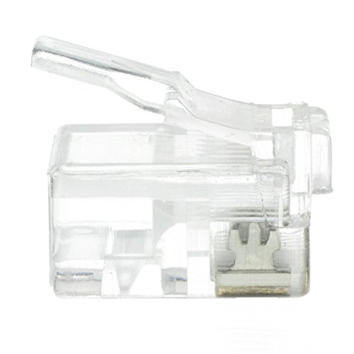 Phone/Data Rj12 Crimp Connectors For Flat Cable, 6P6C, 50 Pieces #TOP2