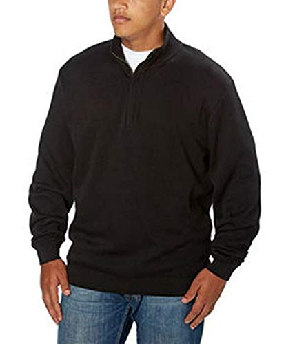 Cutter & Buck Men's 1/4 Zip Black Pullover Sweater - Large
