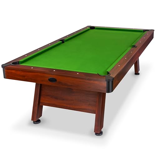 GoSports 8ft Pool Table with Wood Finish, Green