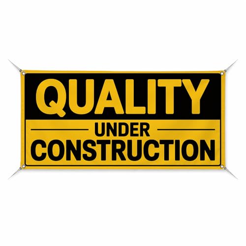 Quality Under Large Banners and Signs for Outdoor by BCB Print | Construction Polyester Banner with 4 Hole for Easy Hang Indoor & Outdoor | 2x1ft Banner to Promote Business | HD Made in USA