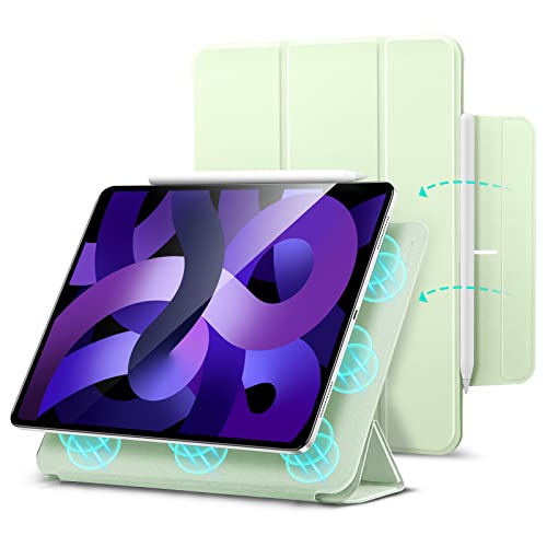 Image of ESR for iPad Air 5th generation Cover (2022), iPad Air 4th generation Cover (2020), iPad Pro 11 inch Case (2018), Magnetic Attachment, Two-Way Stand, Auto Sleep /Wake, Rebound Magnetic Case, iPad Air 5 /4 Case, Light Green