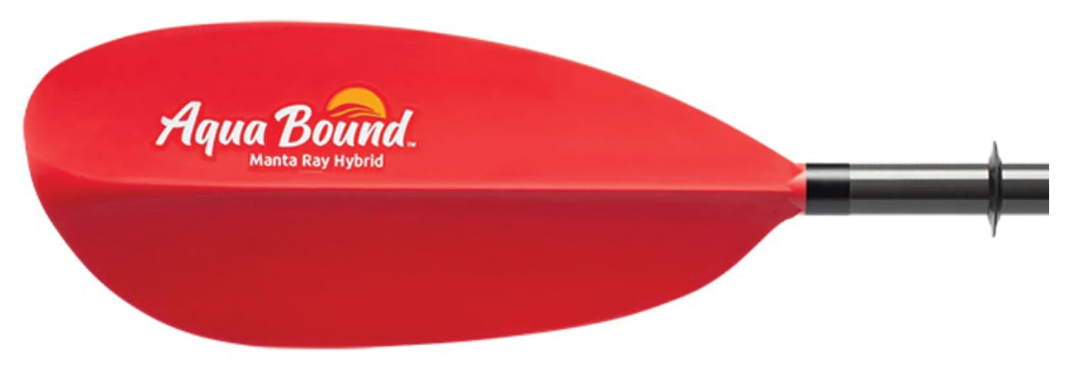 Aqua-Bound 787969 Manta Ray Fiberglass Kayak Paddle 2 Piece - 240 cm - Sunset Red