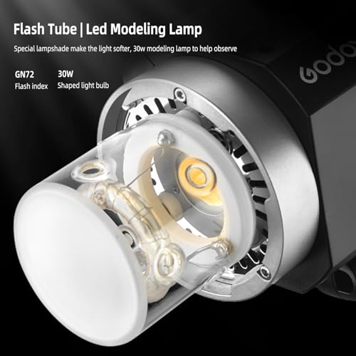 Image of Godox AD400PRO Profession Studio Flash Light with Godox&Bowens Mount GN72 400Ws 2.4G TTL HHS 1 /8000S 5600K±200K 21.6V /2600mAh 0.01-1s Recycle Time 30W Modeling lamp for Portrait /Product Photography