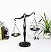 Vintage Style Metal Libra Jewelry Towers, Lawyer Scale of Justice, Farmhouse Candleholder, Home Decor Antique Weight Balancing Scale - Black, 11.1