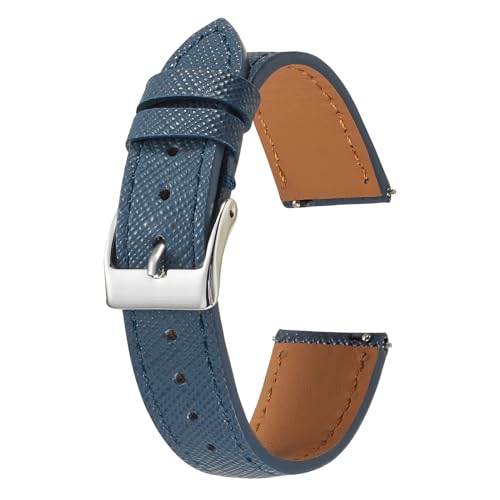 WOUKUP Quick Release Leather Watch Band Top Grain Leather Watch Strap Replacement Bracelet 18mm 20mm 22mm For Men and Women