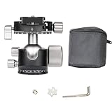 Huairdum Głowica Kulowa Statywu o Niskim Profilu 40 Mm, Mocowanie Głowicy Kulowej Statywu z płytką 70 Mm Płyta Zwalniająca Arca do Monopodu DSLR Camera Camera Telescope