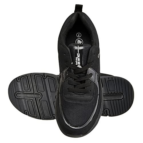 Image of Duke Mens Solid Black Sports ShoesPlatform