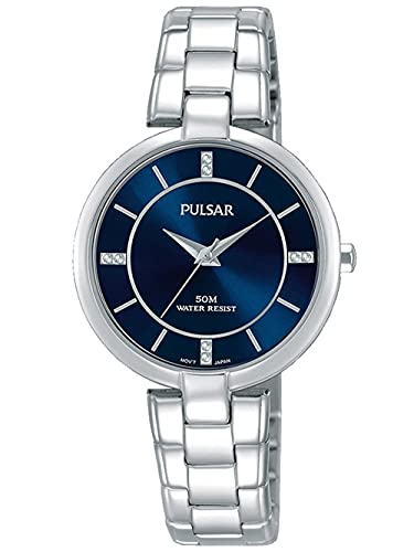 Pulsar Quarz Damen-Uhr mit Palladiumauflage und Metallband PH8313X1