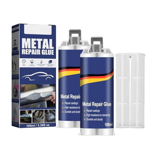 Metal Repair Glue, Strong Foundry Glue - Professional Grade Adhesive for Metal, Plastic, Ceramic, Wood, Bonds Steel, Aluminum, DIY Crafts, Cold & Heat Resistant, Quick Fix, Easy to Use