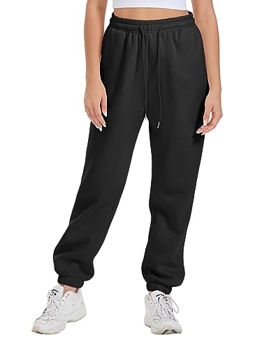 ATHMILE Sweatpants Women Fleece Pockets Winter Fall Fashion Baggy Lounge Pants Joggers2