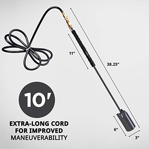 Ivation 500,00 Btu Propane Torch, Heavy Duty Weed Burner, Extra Long 10’ Hose, Adjustable Flame Control & Flint Ignitor, Outdoor Weed Killer For Weeds, Snow Melting, Roofing, Roads & More #TOP2