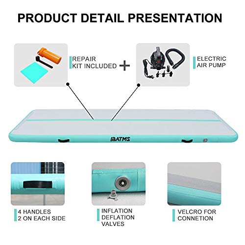 Dairtrack Ibatms Air Tumbling Mat Tumble Track,10Ft Inflatable Air Gymnastics Mat For Gymnastics Training/Home Use/Cheerleading/Yoga/Water #TOP2
