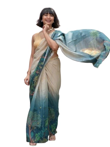 Elegant Linen Cotton Saree for Women | Soft, Lightweight & Traditional Saree with Blouse Piece-picture-25