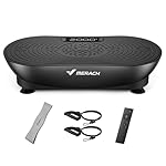 MERACH Vibration Plate Exercise Machine, Vibrating Platform for Lymphatic Drainage Weight Loss Muscle Activation, Full Body Home Exercise Equipment with LED Touch Screen Bluetooth Pull Cord