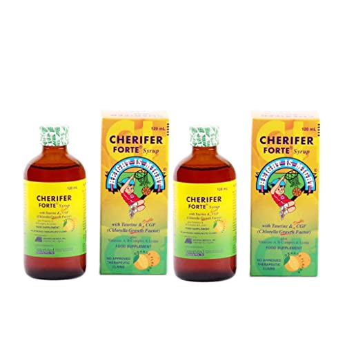 2 Cherifer Forte Syrup (with Lysine; CGF and Taurine) 120 mL