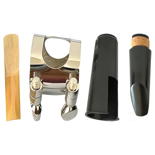 Kronabelle Bakelite Mouthpiece Kit For Bb Clarinet Starter, Including Reed/Cap/Clip/Cushions, Portable Beginners Woodwind Accessories