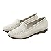 Imagen de Zapatillas Deporte Mujer Blancas Comodas Casual Moda Sneakers Sin Cordones Ligeros Entretiempo Zapatos Deportivos Malla Clasico Transpirables Calzado Slip on Mocasines Pretty para Atlético Fitness