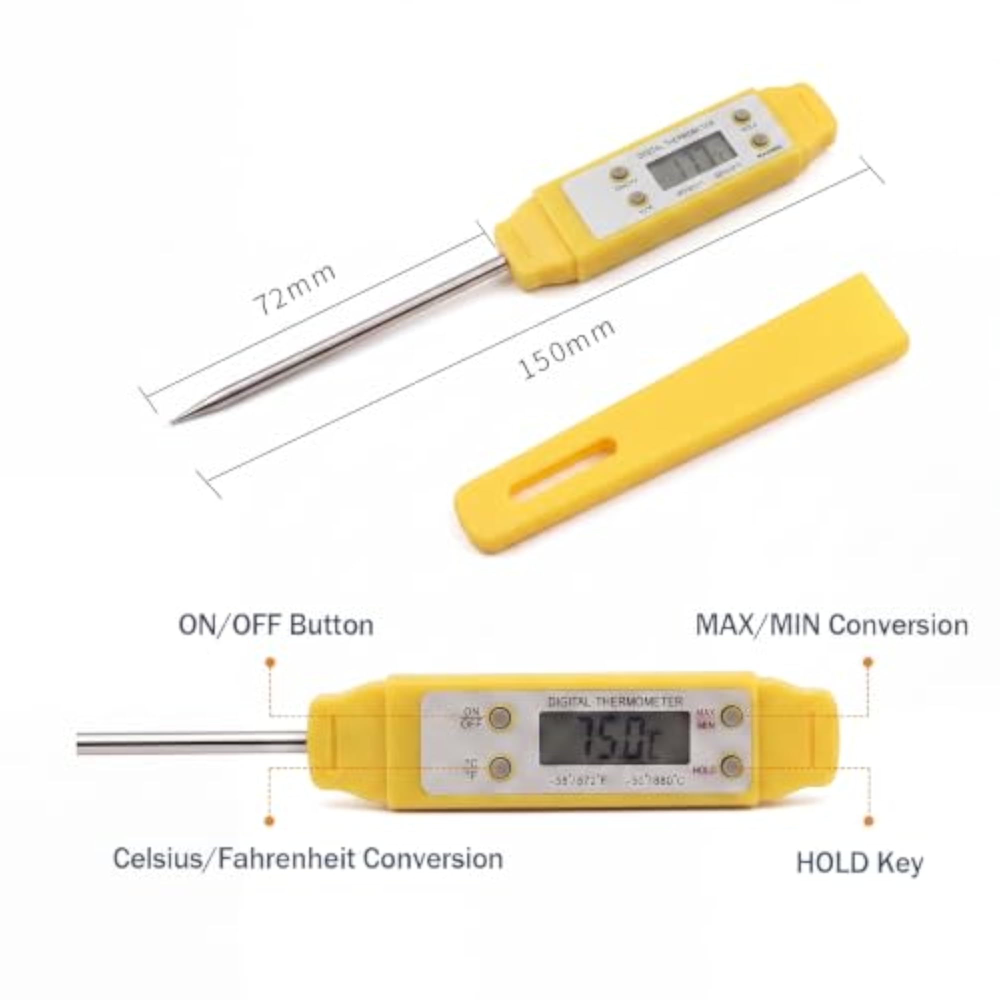Digital Food Thermometer Pen with LCD Display