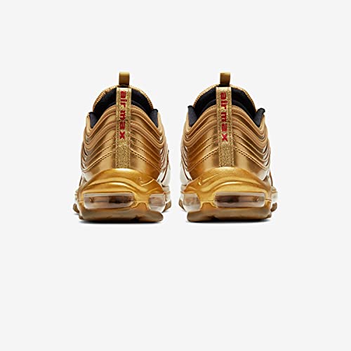 ▷ Nike Hombres Air Max 97 QS cuero entrenadores, Oro metálico, 9