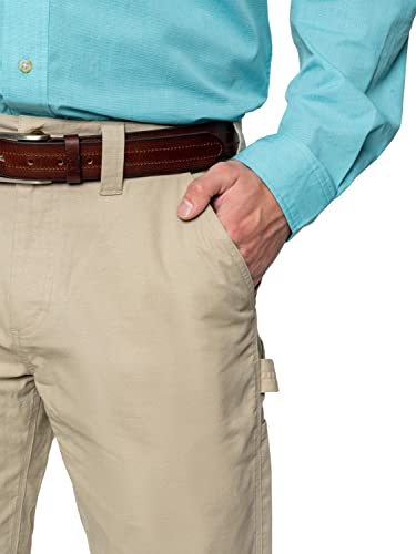 Insect Shield Men's Performance Utility Pants, Lightweight Breathable Hiking Pants With Built In Bug Protection, Stone, 34W X 30L #TOP1