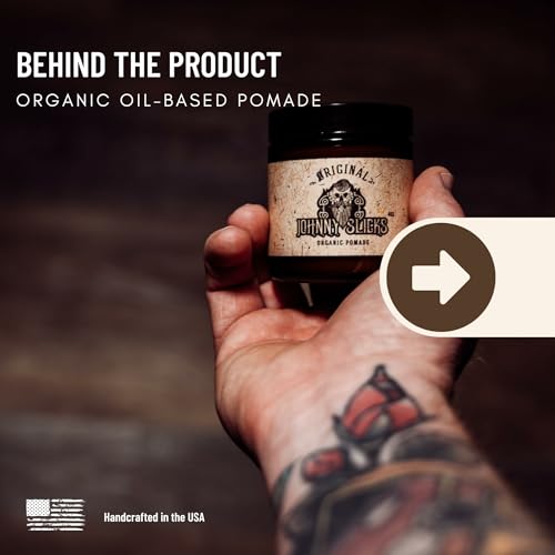 image for Johnny Slicks Oil Based Pomade | Organic Hair Styling for Men, Low to 