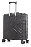 DK Luggage 56x45x25 cm Cabin Size EasyJet Max Jet2 British Airways Lightweight 4 Wheels Carry On Hand Luggage Suitcase ABS147 (Black, Carry-On 20-Inch) - Image 8
