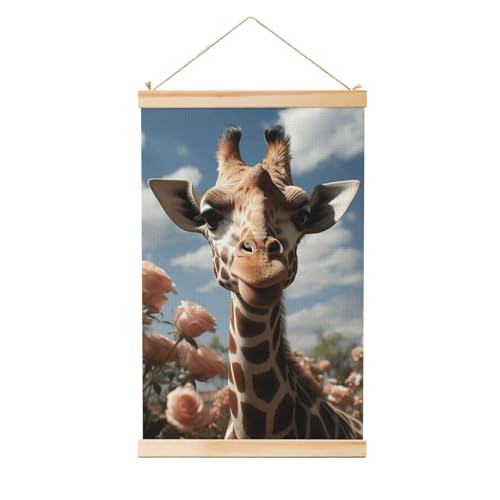 Peinture amusante girafe vintage pour créer un salon cosy et original